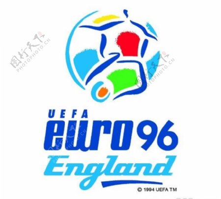 矢量1996英格兰欧洲杯足球赛标志