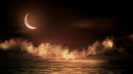 月光下的宁静海面素材视频素材