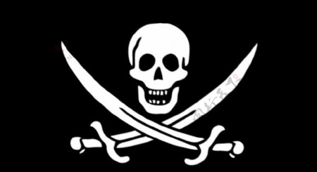 海盗旗骷髅剑矢量图像