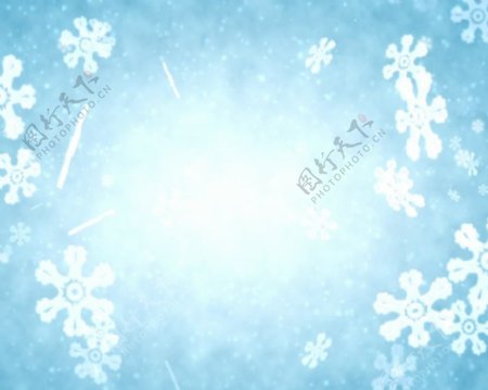 淡蓝色美丽雪花背景循环视频素材