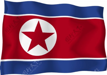朝鲜国旗矢量