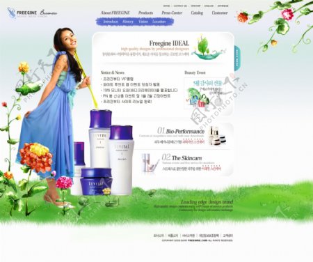 美容类韩国网站图片