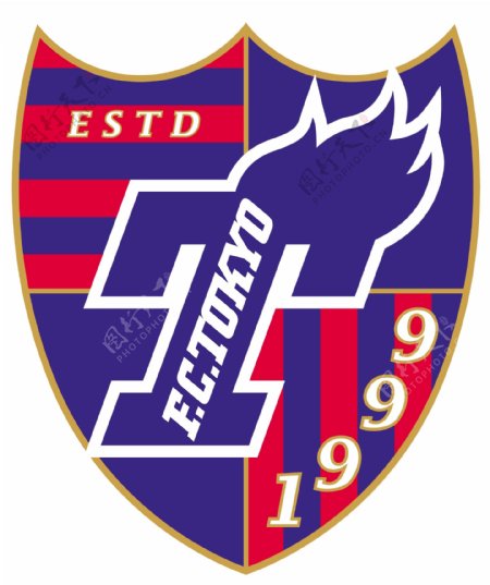 东京FC10周年纪念标志