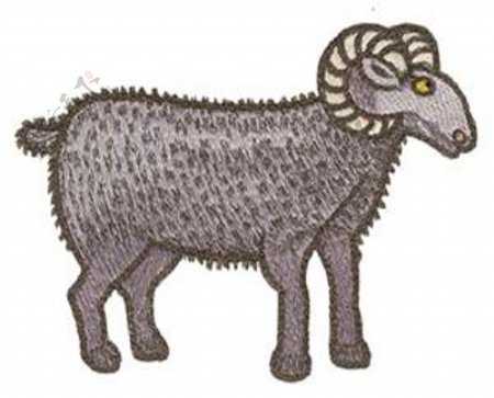 绣花动物羊灰色绵羊免费素材