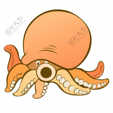 印花矢量图可爱卡通童装卡通动物章鱼免费素材