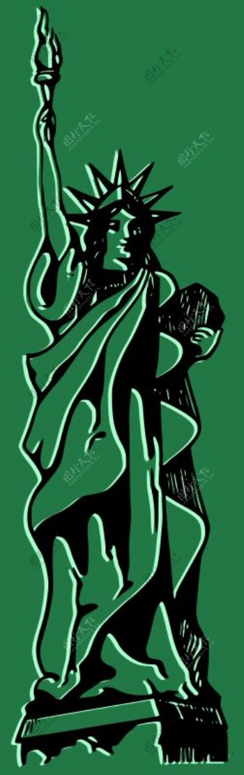 绿色自由女神像