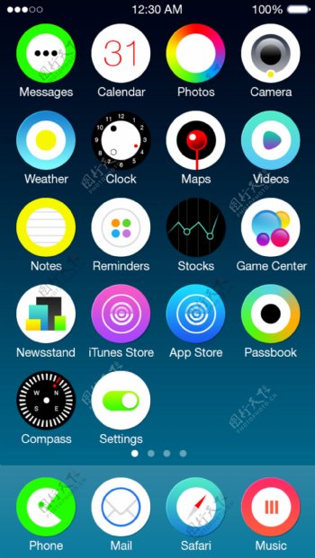 iOS7圆形图标概念