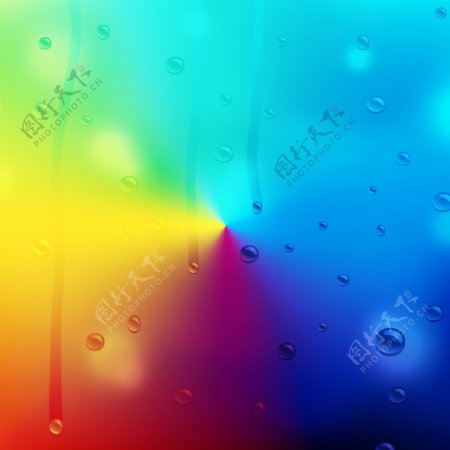 气泡背景彩色图