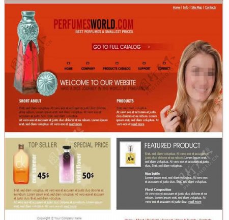 国外护肤品创意网站模板
