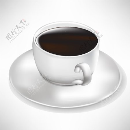 咖啡和热巧克力矢量元素套杯02