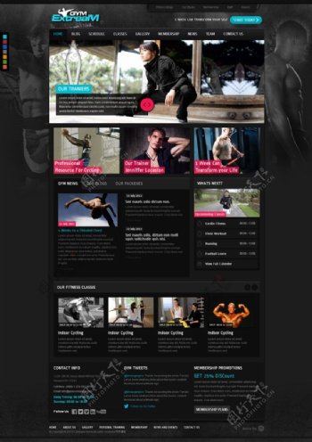 健身企业CSS网站模板