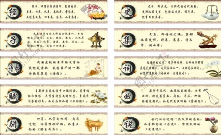 中国风校园文化标语展板