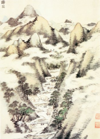 山水名画西林十六景图a