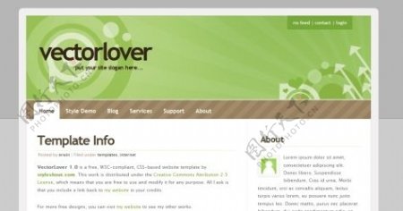 VectorLover网站模板下载