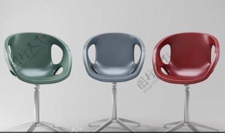 多色现代椅子3d模型