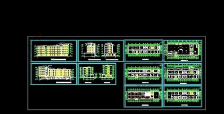 三层外观简易现代风格办公楼施工设计图