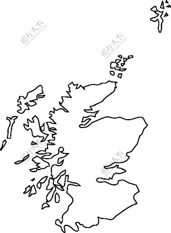 苏格兰地图剪贴画