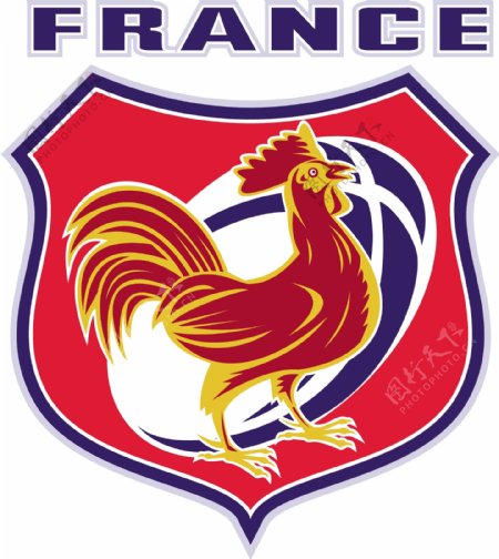 法国橄榄球公鸡的吉祥物