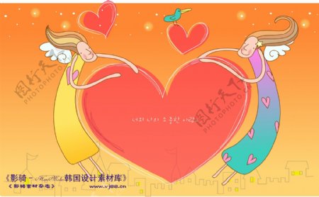 恋人插画情人节浪漫卡通诙谐适量素材HanMaker韩国设计素材库