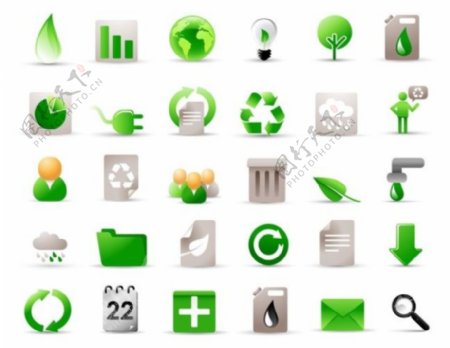 绿色环保类手机图标
