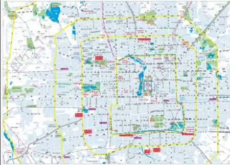 精细绘制北京城区地图