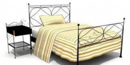 欧式家具床0073D模型