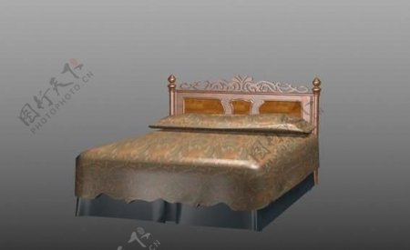 传统家具2床3D模型d006