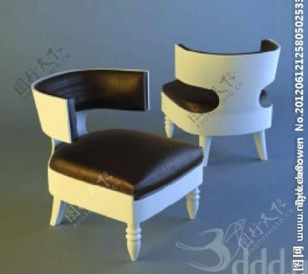 现代休闲椅3dmax模型图片
