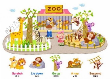 卡通动物园图片