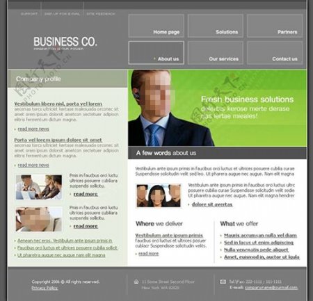 灰色公司企业网站模板