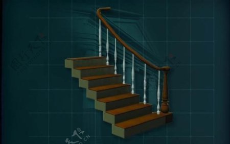 装饰构件之楼梯3D模型楼梯022