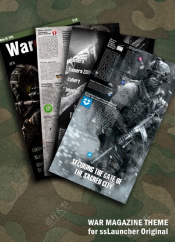 战争sslauncher或杂志的主题