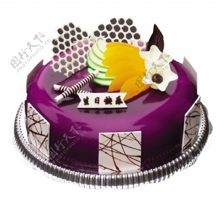 紫色蛋糕素材