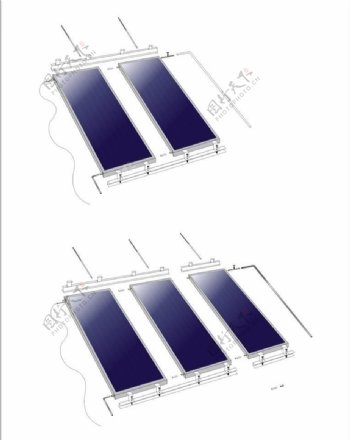 平板太阳能矢量图图片