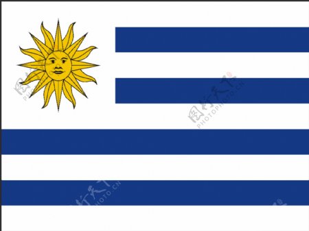 矢量乌拉圭国旗