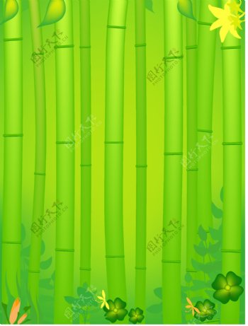 竹的花朵矢量素材