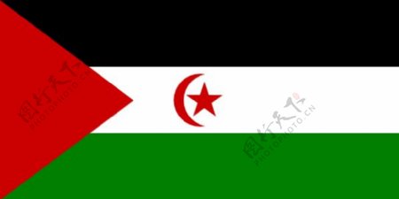 西撒哈拉的剪贴画国旗