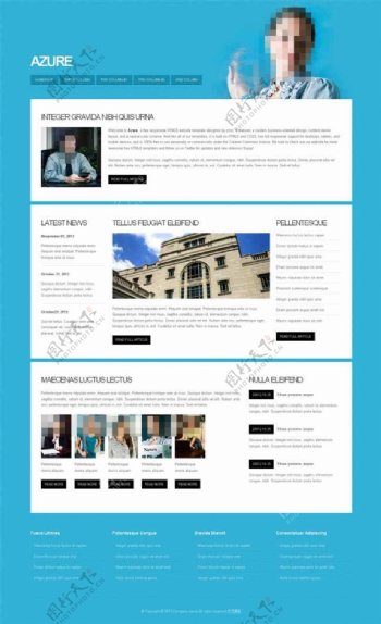 蓝色电子商务网站模板