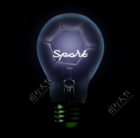足球运动灯泡sport灯丝图片