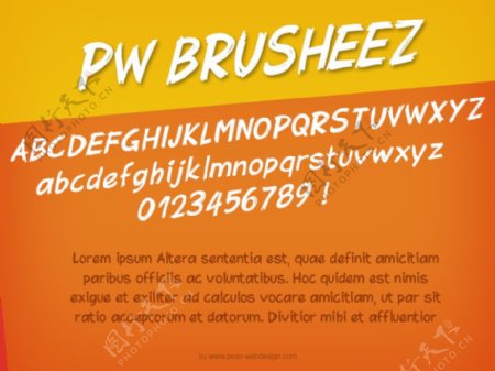 pwbrusheez字体