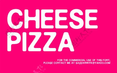 奶酪比萨饼的字体