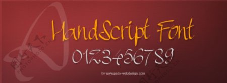 pwhandscript字体