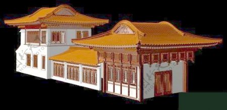 中式建筑3d模型下载3d建筑模型17