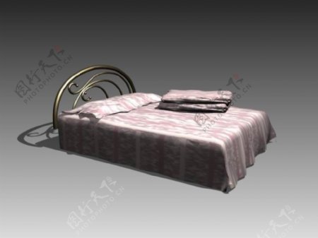 常见的床3d模型家具图片素材100