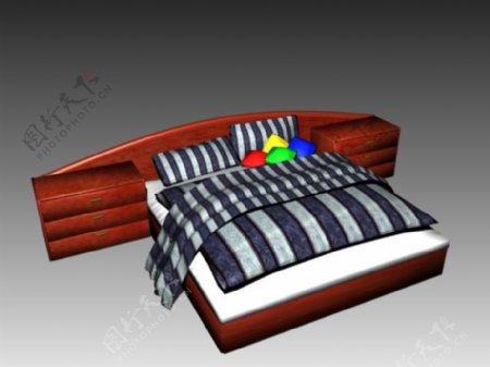 常见的床3d模型家具图片素材112