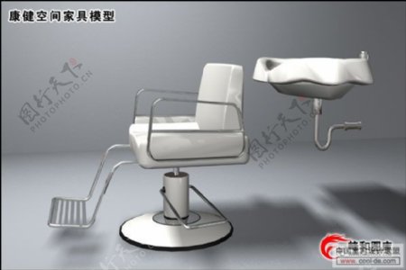 美发专用椅子3d模型家具3d模型2