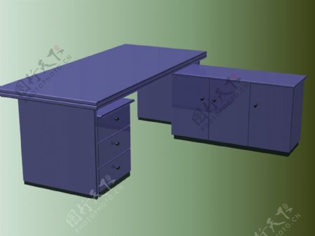 办公家具办公桌3d模型3d素材模板192