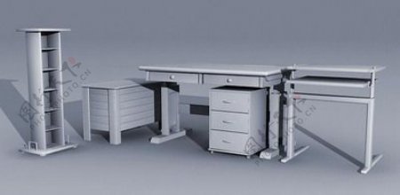 办公家具办公桌3d模型3d模型143