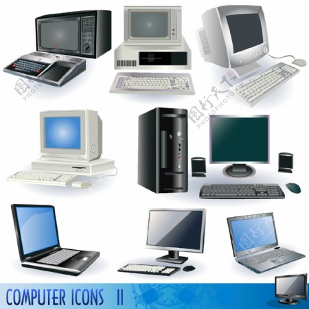 计算机及周边硬件矢量素材