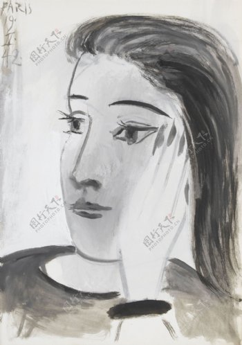 1942PortraitdeDoraMaar1西班牙画家巴勃罗毕加索抽象油画人物人体油画装饰画